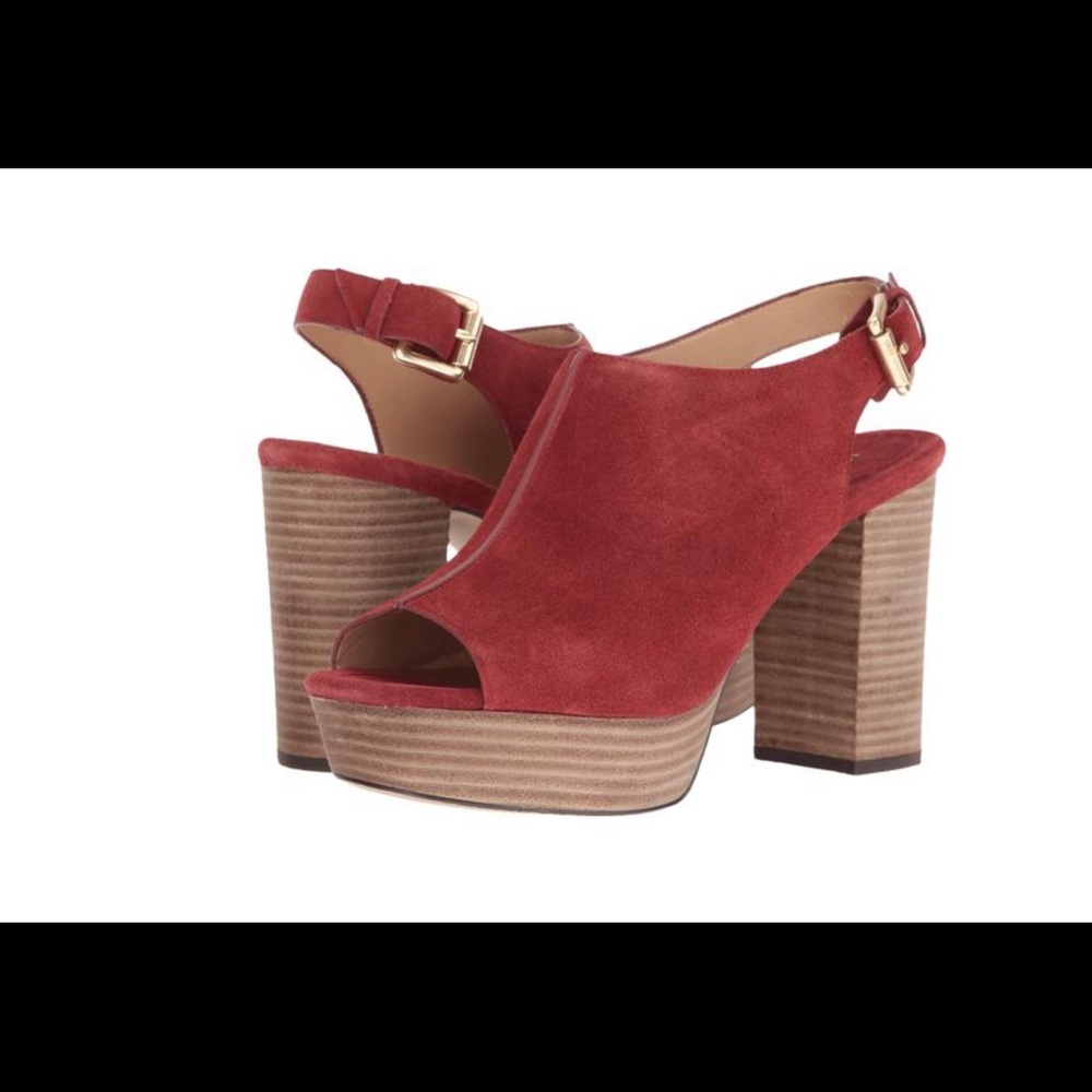 NEW Michael Kors Kimber Suede platforms - Picture 1 of 8